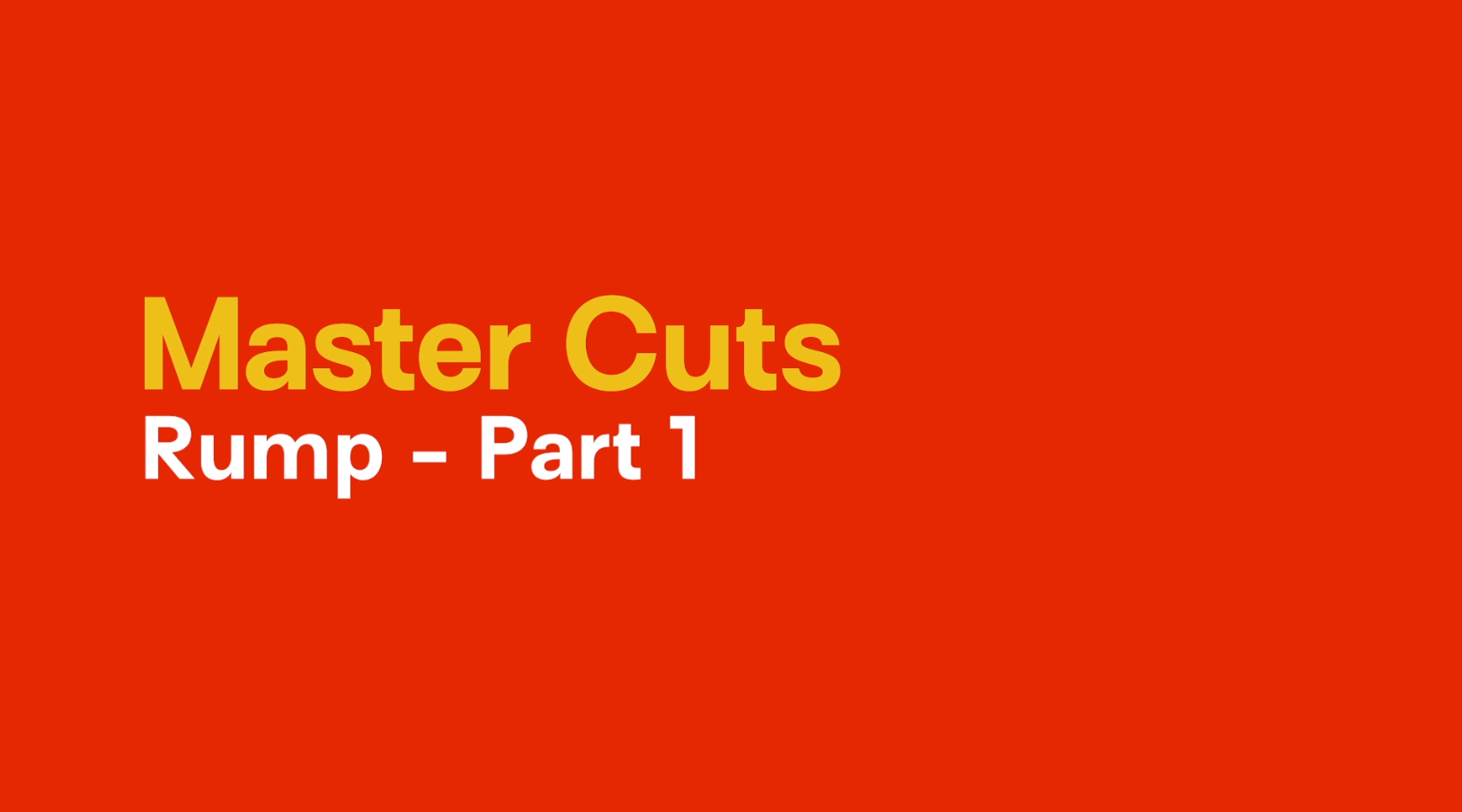 Master Cuts - Beef Rump - Part 1