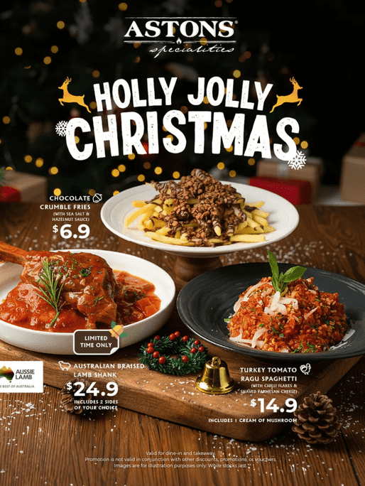 ASTONS Launches Christmas Menu with Aussie Lamb