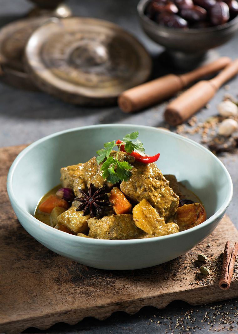 Braised Beef with Coconut Milk Infused with Kurma Spice and Root